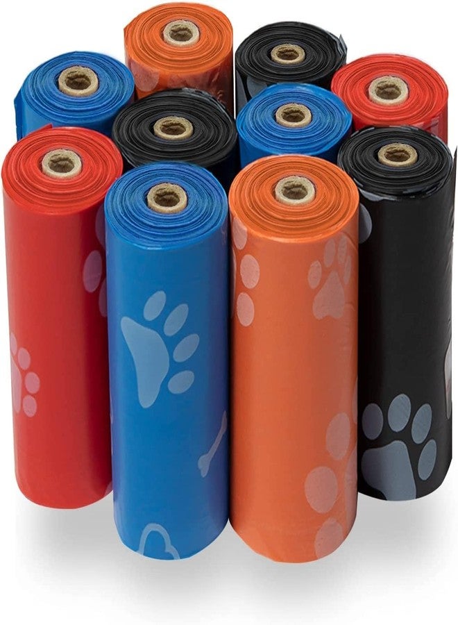 MVM Enterprise Pet Poop Bag Extra Thick and Strong Leak Proof Paw Printed Plastic Waste Pick Up Biodegradable 5 Roll in 1 Pack Waste Poop Bag Unscented Waste Bag Dog Potty Picker Bag (8 pcs roll) - Image 2